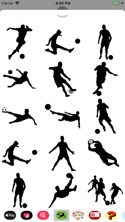 Silhouette Football Stickers