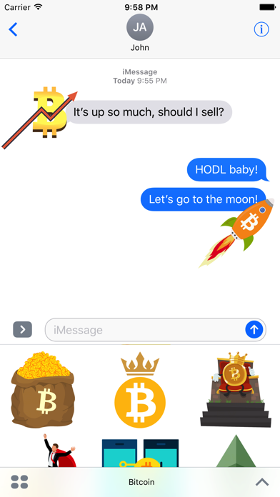 How to cancel & delete Bitcoin Crypto Stickers from iphone & ipad 1