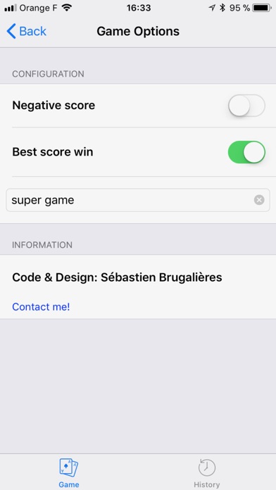 Score Log screenshot 3