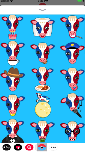 USA Red White Blue Patriot Cow(圖4)-速報App