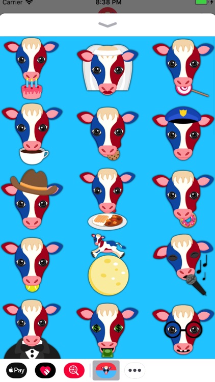 USA Red White Blue Patriot Cow screenshot-3