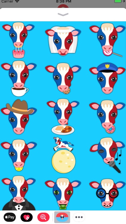 USA Red White Blue Patriot Cow screenshot-3