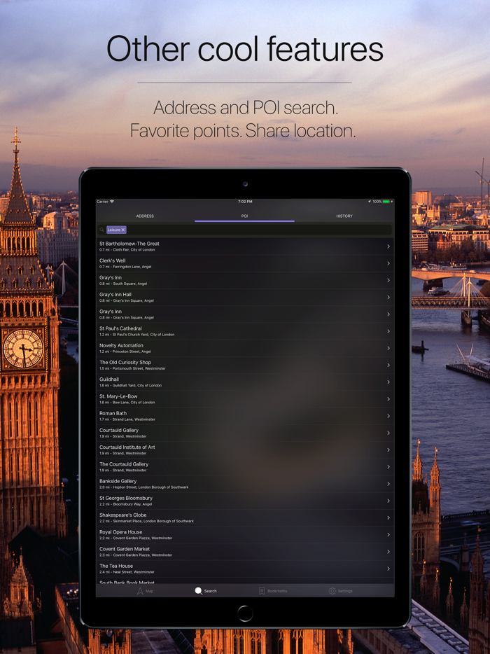 England, UK Offline Navigation