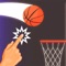 Tap on the screen and dunk hole the ball into the basketball basket