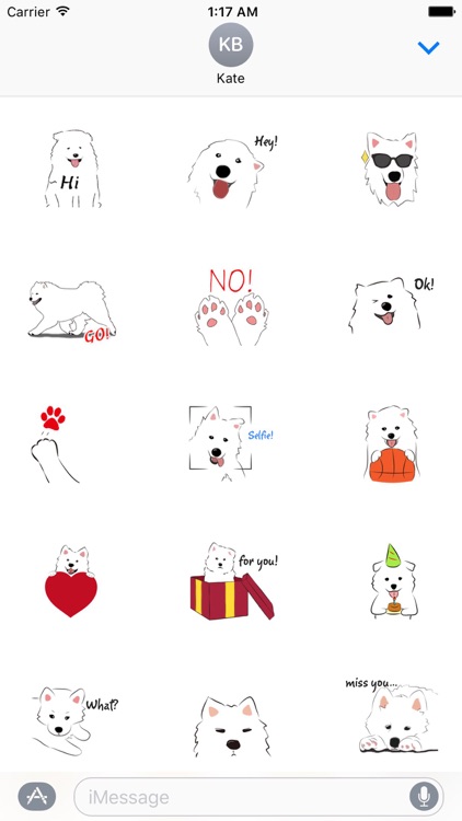 Samoyed Dog Smileymoji Sticker