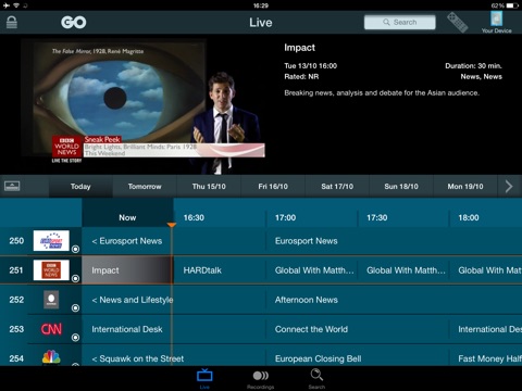 GO TV for iPad screenshot 4