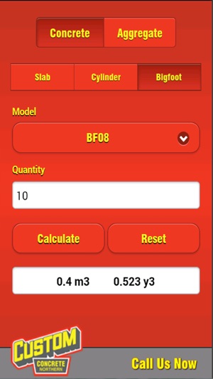 Custom Concrete Calculator V2