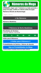 N&uacute;meros da Megasena Captura de tela 3