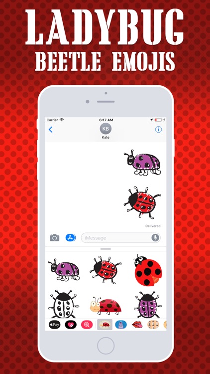 Ladybug Beetle Emojis screenshot-3