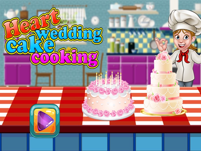 ハートウェディングケーキの料理