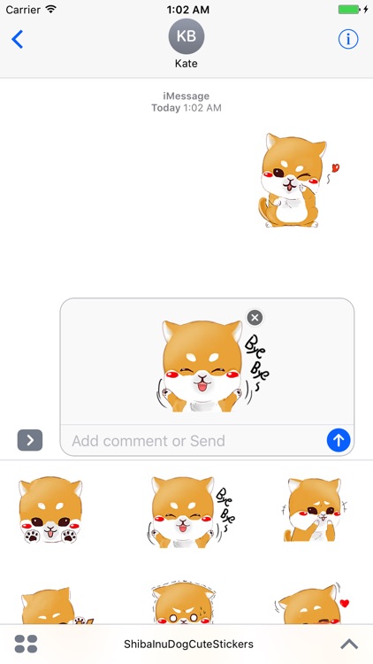 Shiba Inu Dog Cute Stickers by KIM KON KET