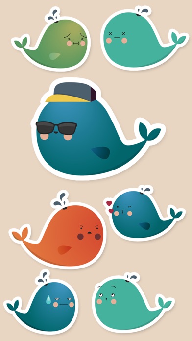 Cute Whale Emojis screenshot 2