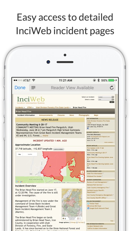 Wildfire Info - GeoMAC, InciWeb, CAL FIRE, VIIRS screenshot-3