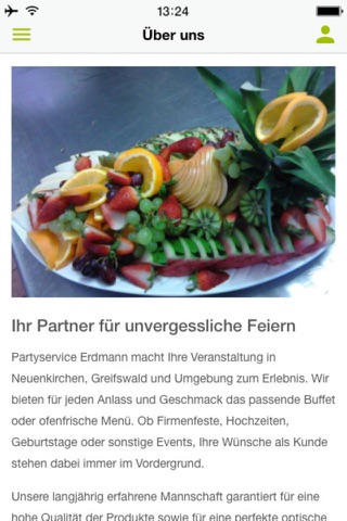 Partyservice Erdmann screenshot 2