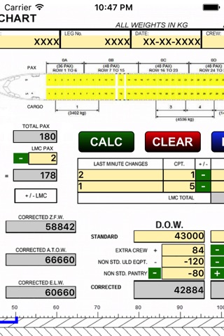 A320 LOADSHEET T&B 180 4z PAX screenshot 3