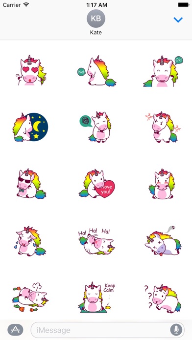 Rainbow Unicorn - UnicornMoji Sticker screenshot 2