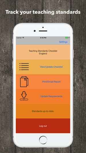 Teacher Standards Checklist en