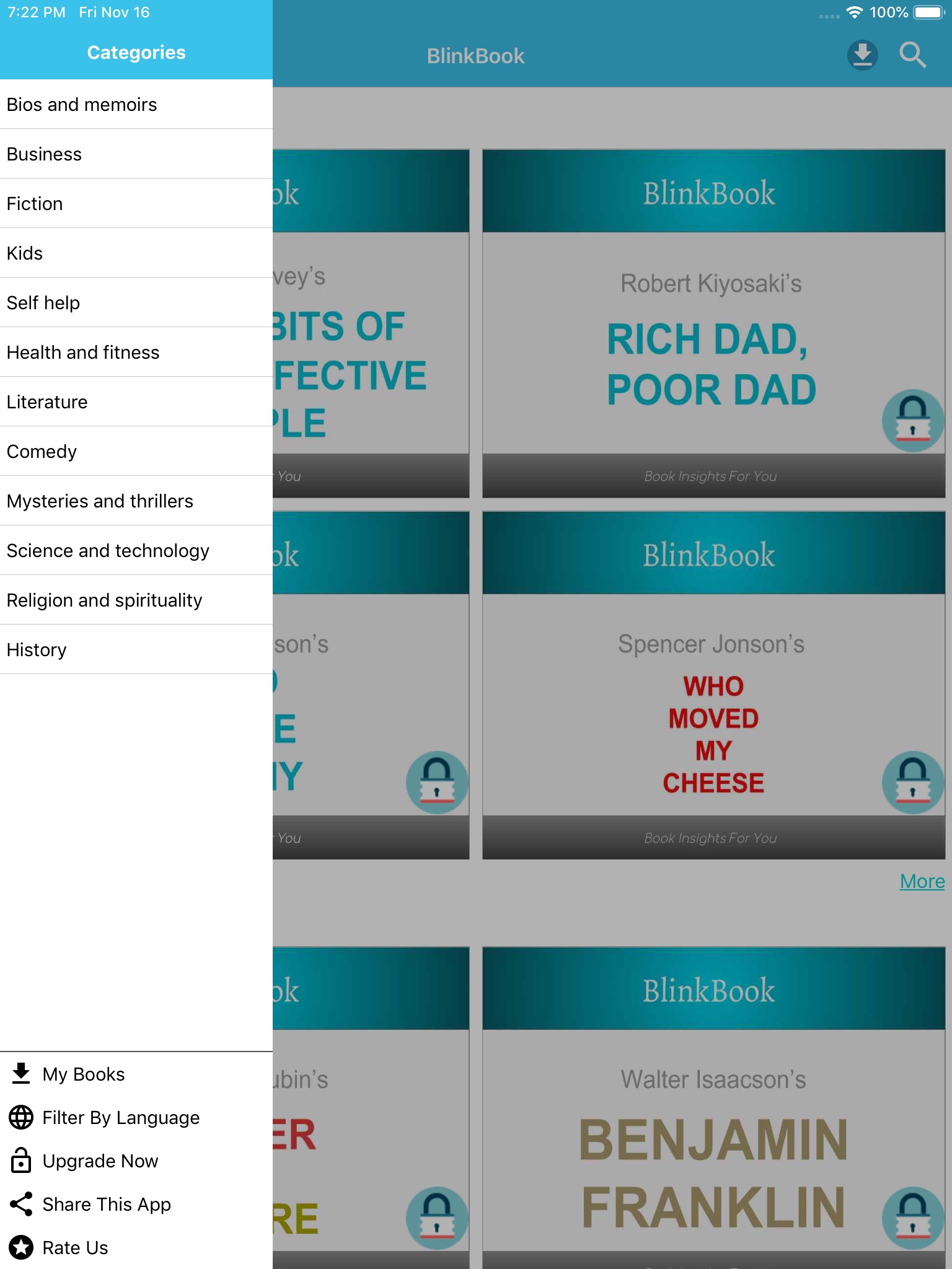 BlinkBook - Self Help Summary screenshot 3