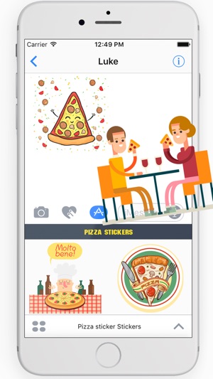 Pizza sticker pack I Love Pizza stickers(圖3)-速報App