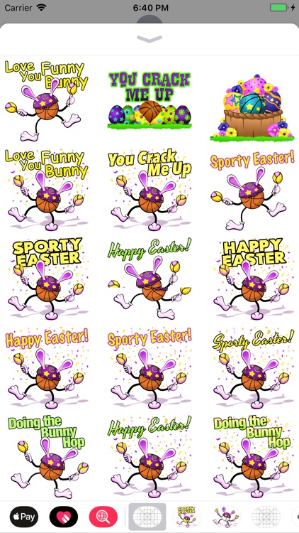 Easter Basketball Stickers