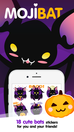 Moji Bat Scary Stickers(圖1)-速報App