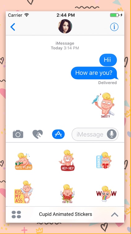 Animated Love Cupid Stickers