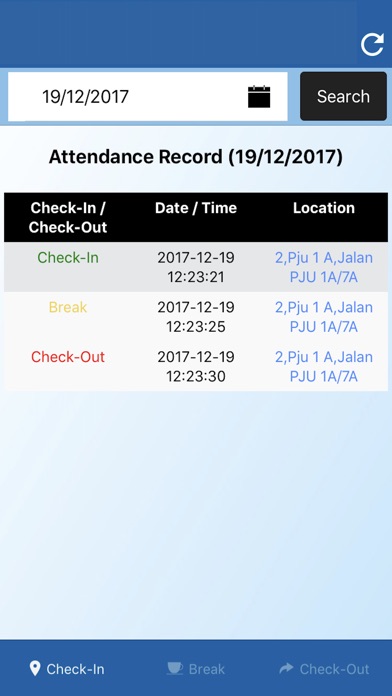 Clooners Attendance screenshot 2
