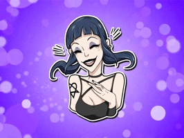 ••• Funky Girl Halloween Stickers for iMessage •••