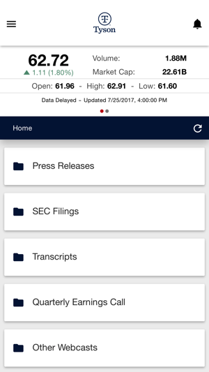 Tyson Foods Investor Relations(圖1)-速報App