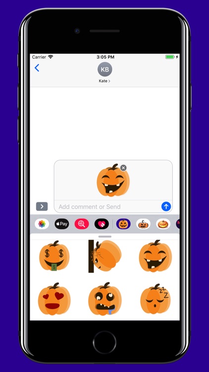 Halloween Pumpkin smiley moji screenshot-3
