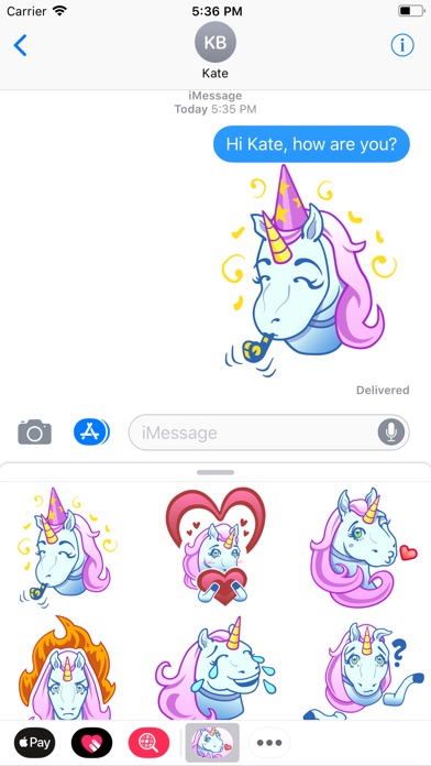 Unicorn Emojis Sticker Pack screenshot 2
