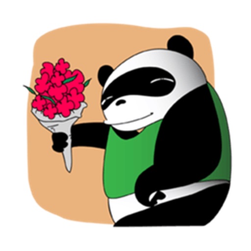 Chubby Green Panda Sticker icon