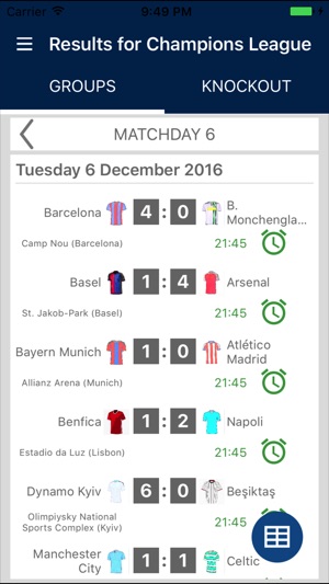 Results for Champions League 2017 / 2018 App(圖2)-速報App