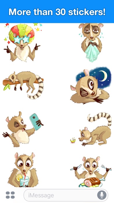 Lemur - Cute stickers screenshot 4