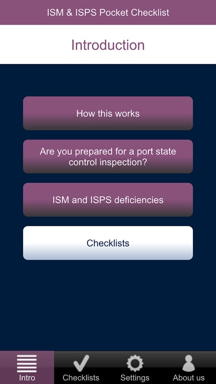 ISM & ISPS Pocket Checklist