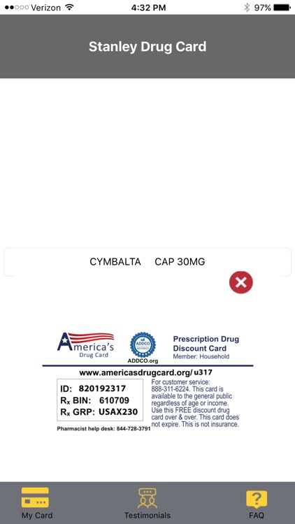 Stanley Drug Card