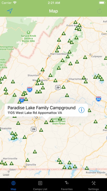 Virginia – Camping & RV spots