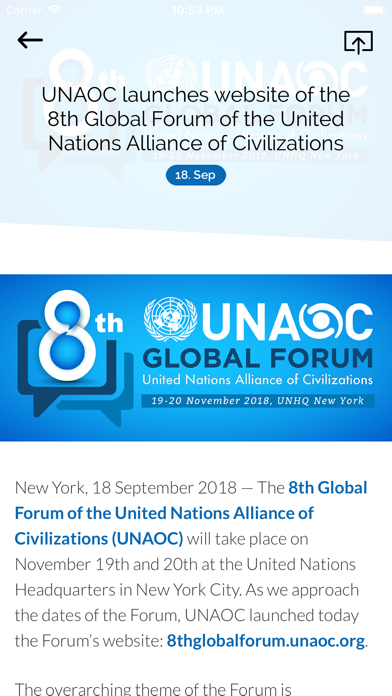 8th UNAOC Global Forum screenshot 4