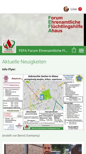 FEFA Flüchtlingshilfe Ahaus(圖1)-速報App