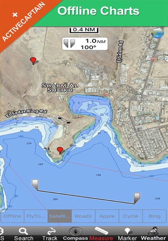 Red Sea (Hurgada-Sharm El Sheikh) GPS charts screenshot 2