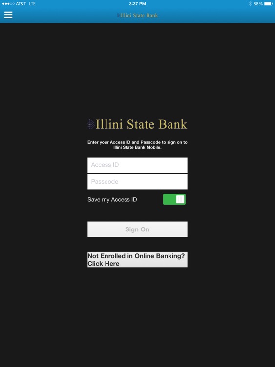 Illini State Bank iPad Version