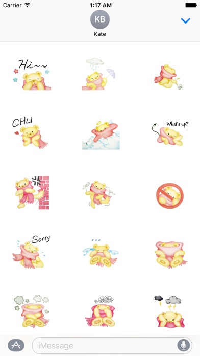 Watercolor Warm Bear Sticker screenshot 2