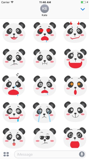 Super Cute Panda - Emoji Style(圖2)-速報App