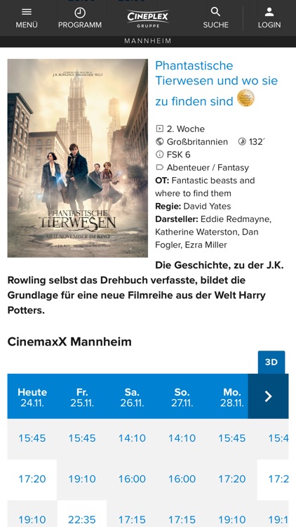 CINEPLEX Kinoprogramm