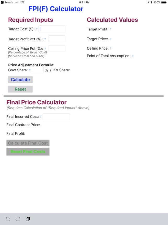 Fpif Calculator On The App Store