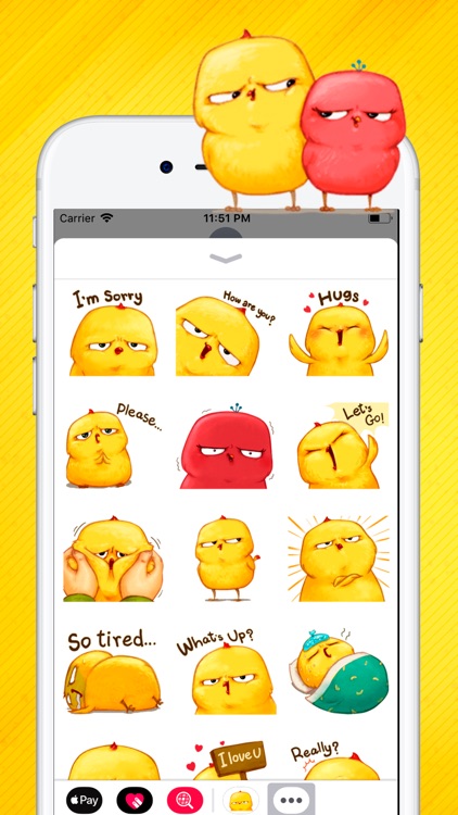 Yellow Bird Stickers screenshot-1