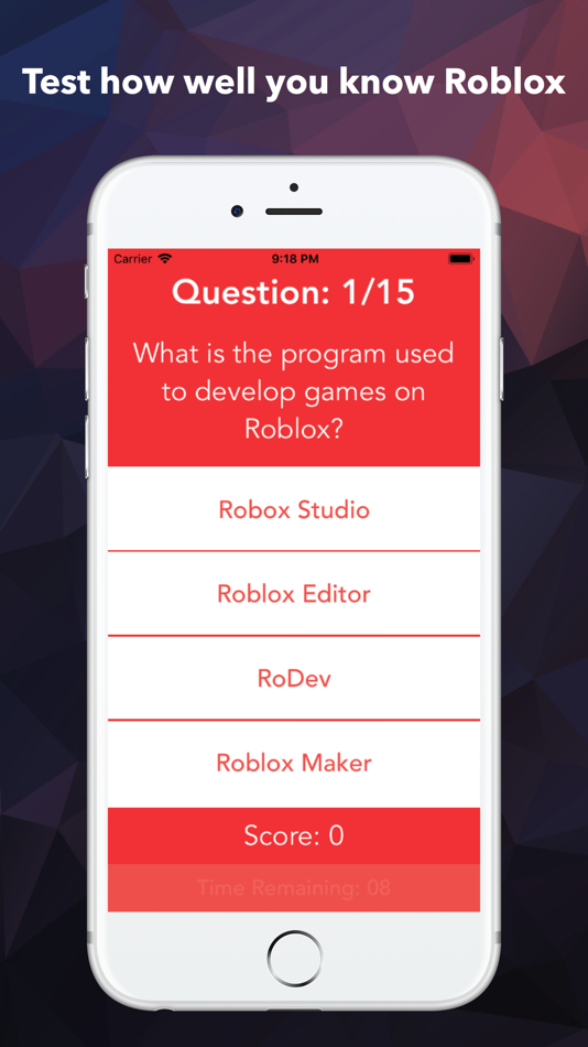 The Quiz For Roblox Ios Games Appagg - how to edit games on roblox ipad