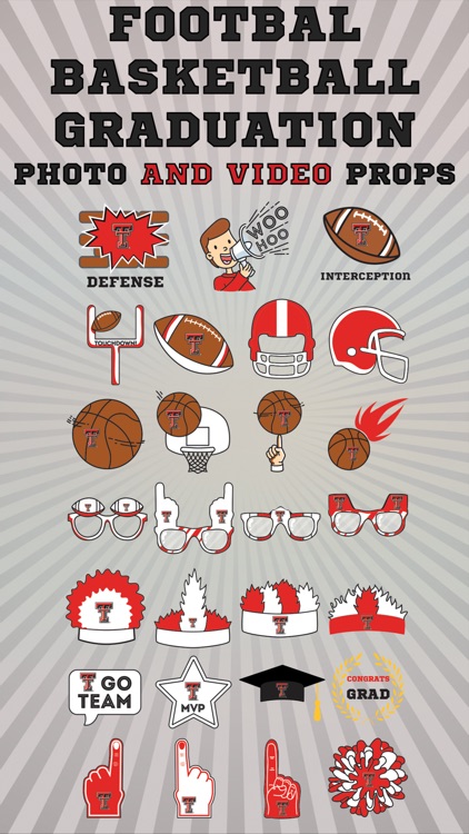 Texas Tech Red Raiders Animated Selfie Stickers