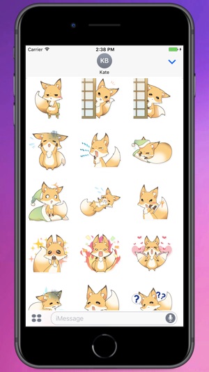 Cute Girly Fox Stickers(圖2)-速報App