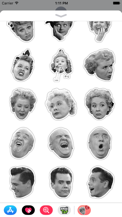 I LOVE LUCY emoji expressions screenshot 4